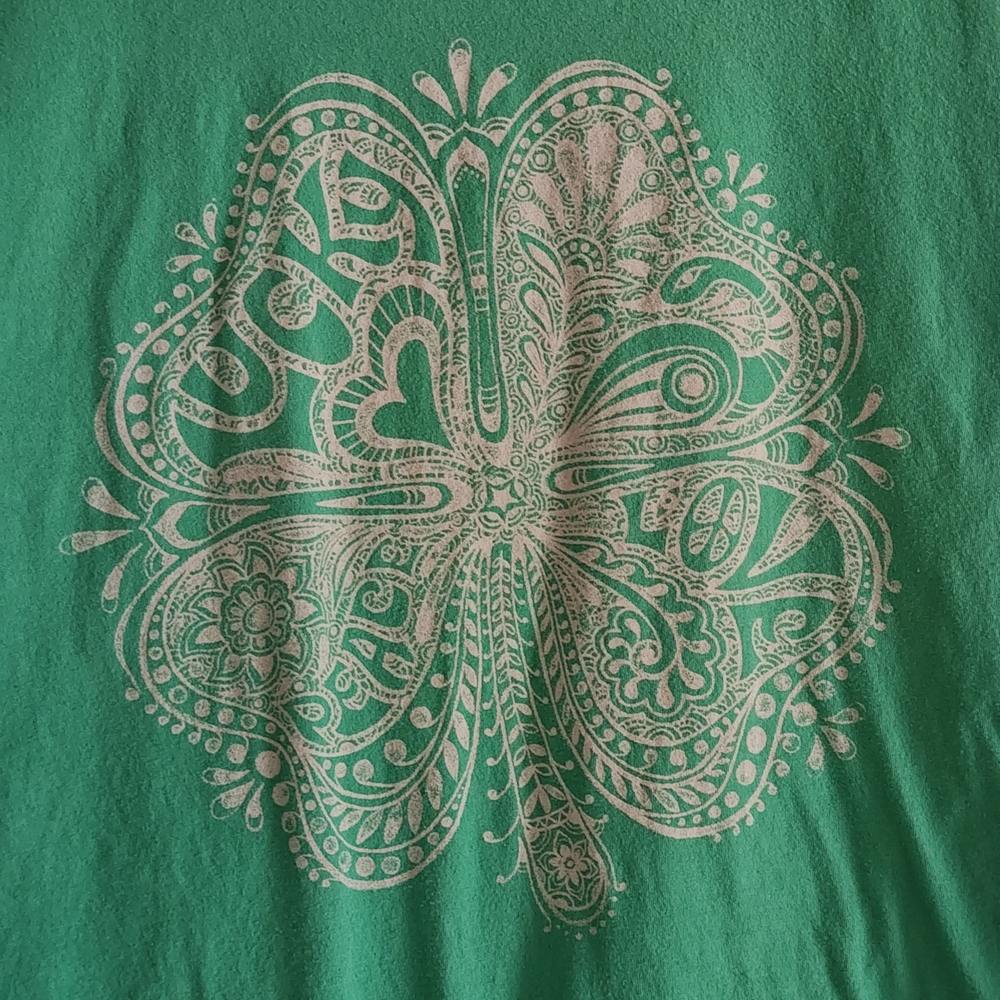 Lucky Brand Green Graphic Shamrock Tee